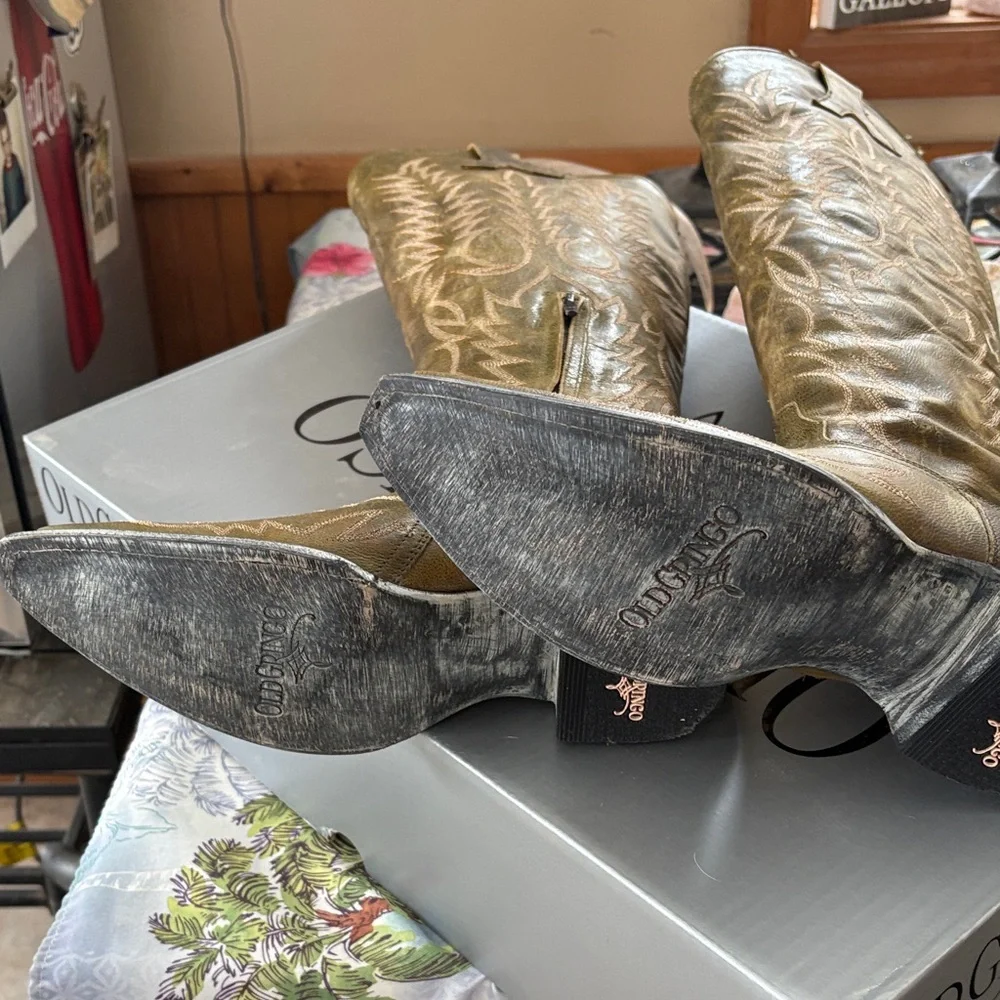 Old Gringo Mayra Military green boots relaxed fit - Picture 3 of 9